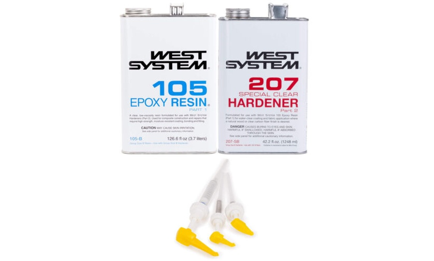 West System 105B Epoxy Resin With 207B Special Clear Epoxy Hardener And ...