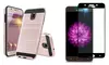 Metallic Shell TPU Bumper Case with Tempered Glass for Samsung J7 2018-Rose Gold