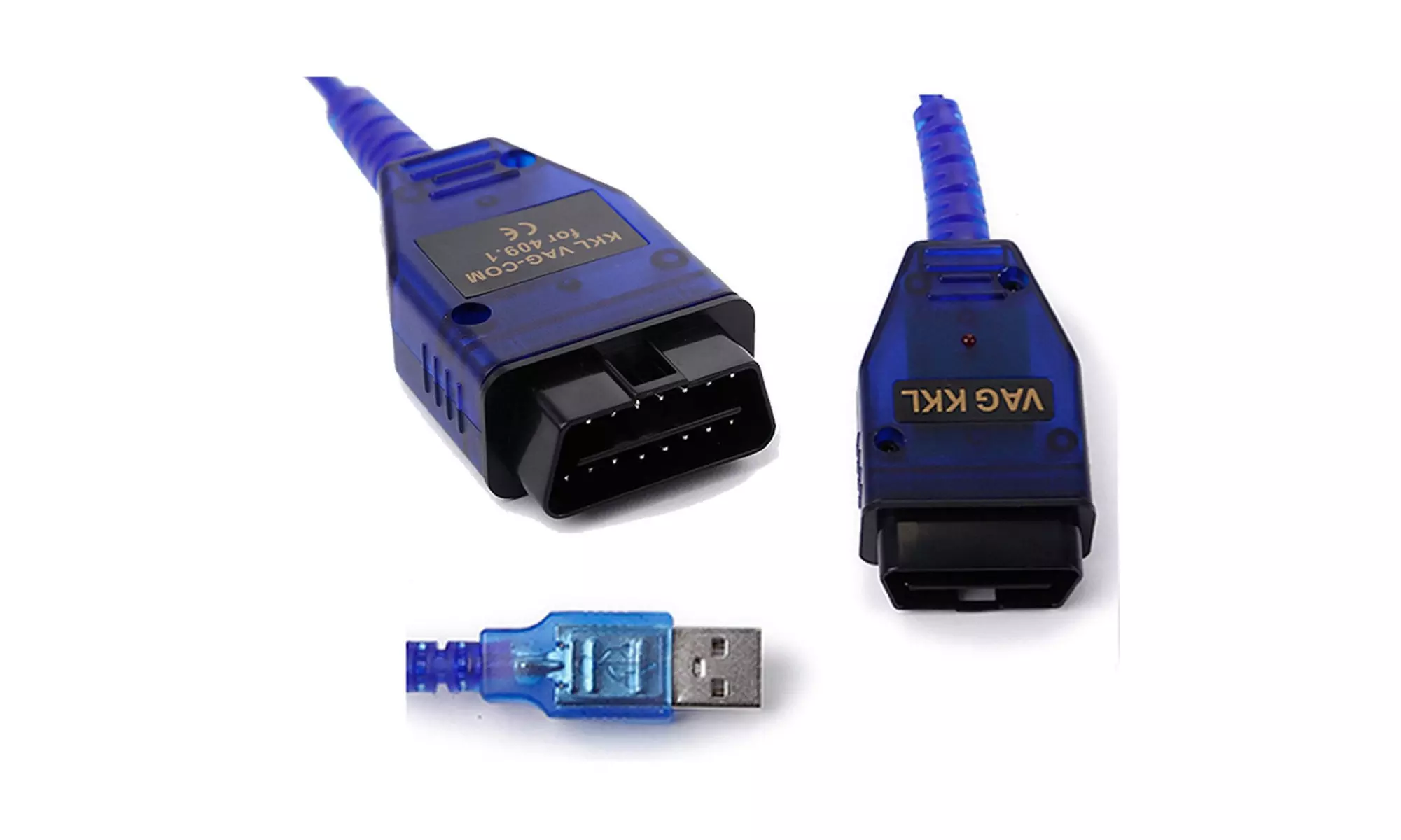 USB Cable KKL VAG-COM 409.1 OBD2 EOBD Diagnostic Scanner BMW VW Audi Seat VCDS - Second Medium