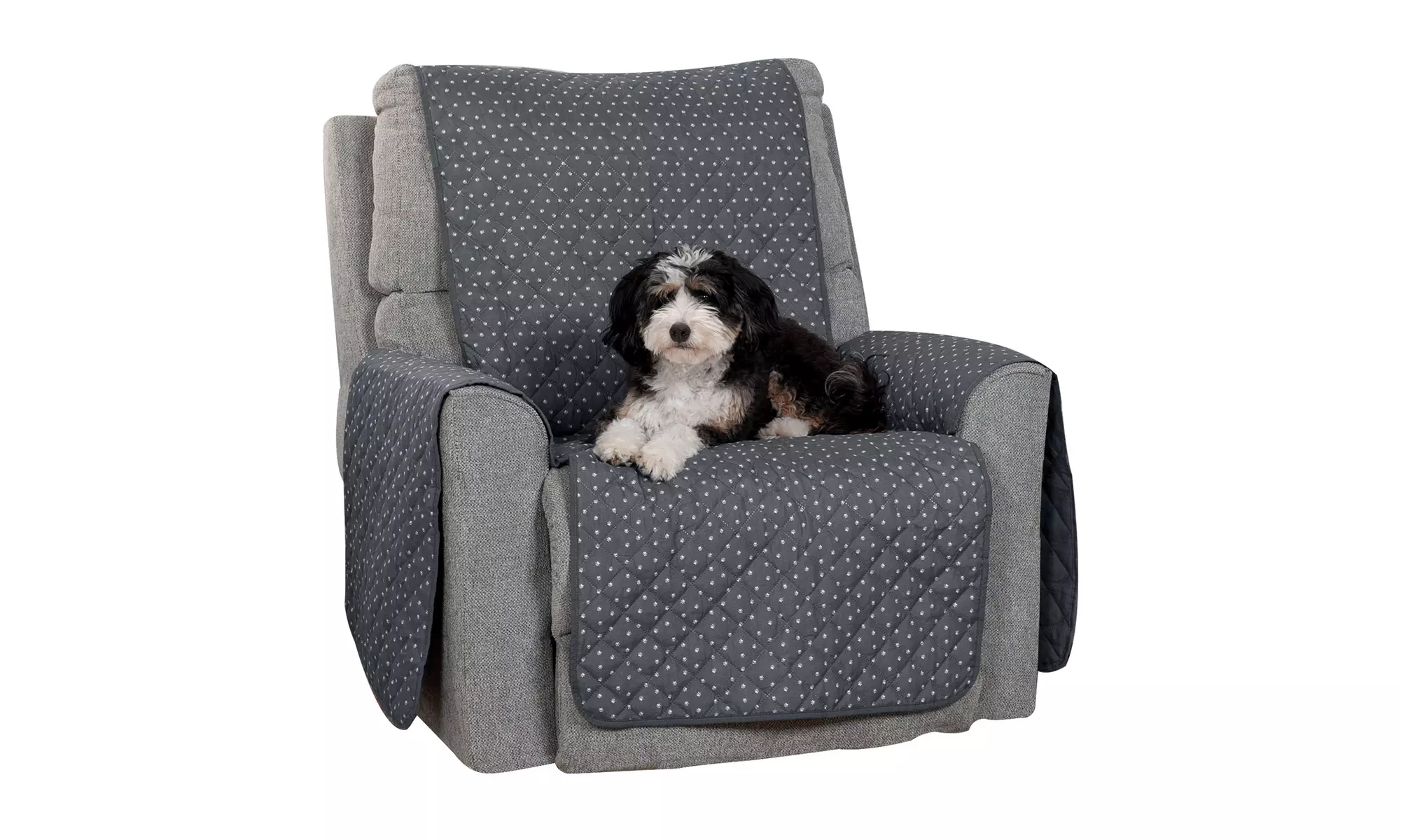 FurHaven Pet Reversible Water-Resistant Furniture Protector for Dogs - Paw Print