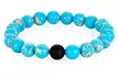 Men's Gemstone Beaded Bracelet – Natural Stone Stretch Fit - Second Medium