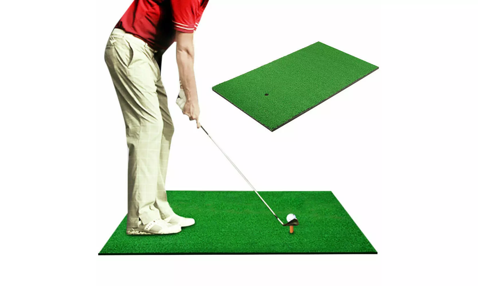Indoor Golf Practice Grass Mat Backyard Training Hitting Golf Mat - Primary Image