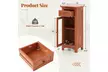Costway Bathroom Floor Cabinet with Glass Door Drawer and Adjustable Shelf - Second Medium