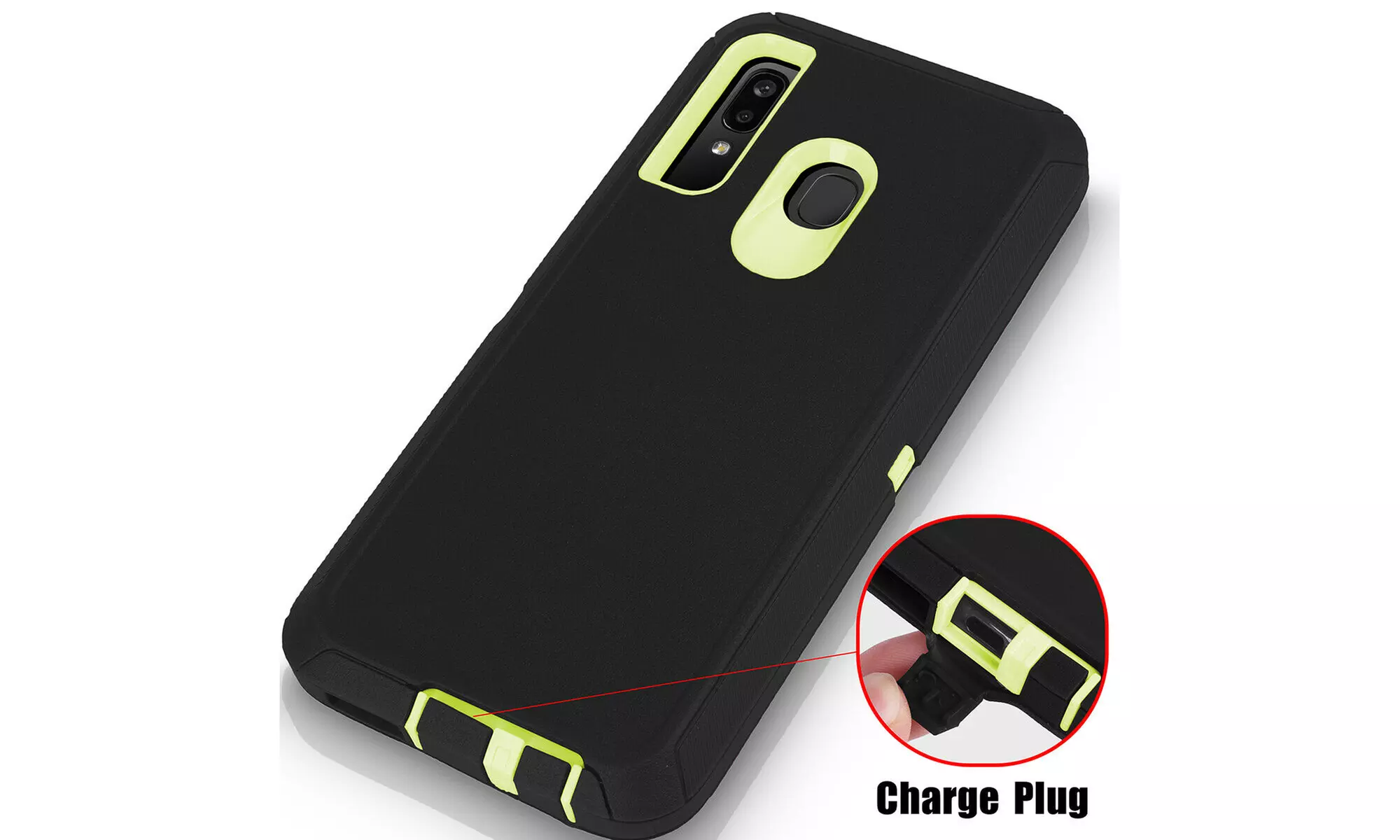 For Samsung Galaxy A20/Galaxy A30 Heavy Duty Hybrid Shockproof Case Cover