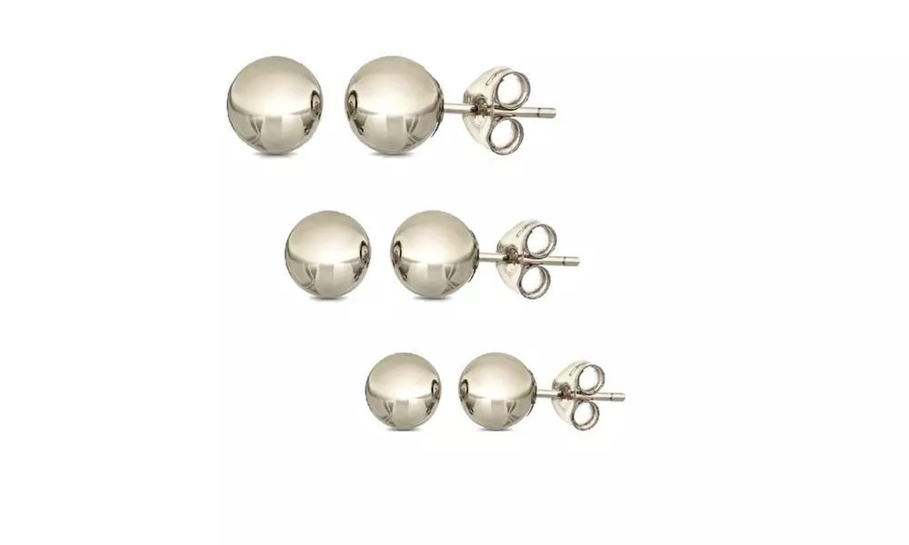  345MM Ball stud Earrings 14K Gold by Moricci