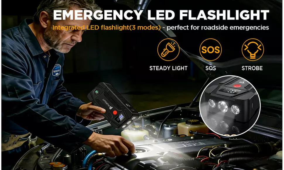 Pursuit 1000A 12V UltraSafe Smart Jump Starter and Power Bank for Cars