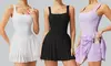 ItBelongs2U Women's Workout Sleeveless Tennis Dress with Pockets Shorts