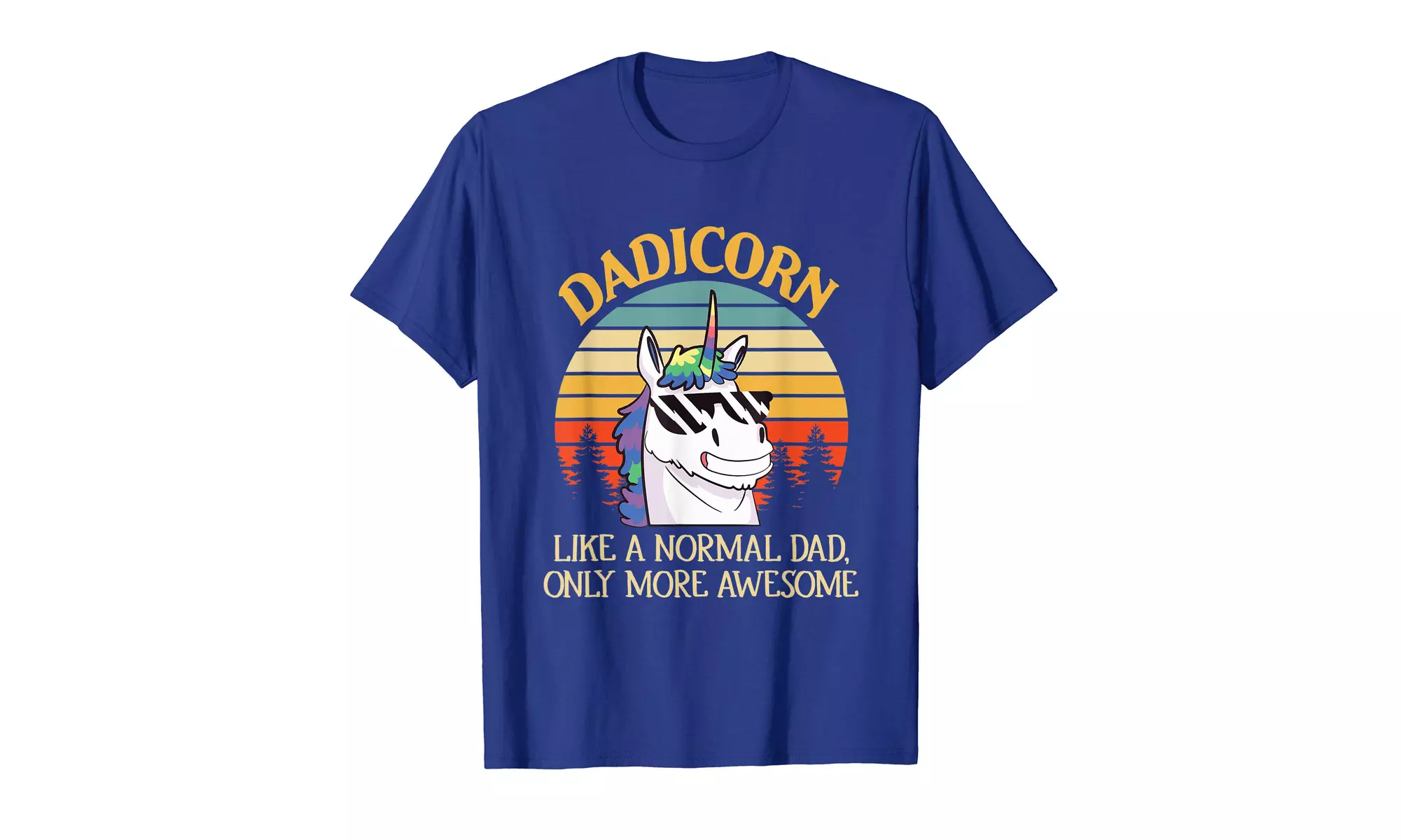 Mens Men Dadicorn Funny Unicorn Dad Sunglasses Gift For Daddy T-Shirt - Second Medium