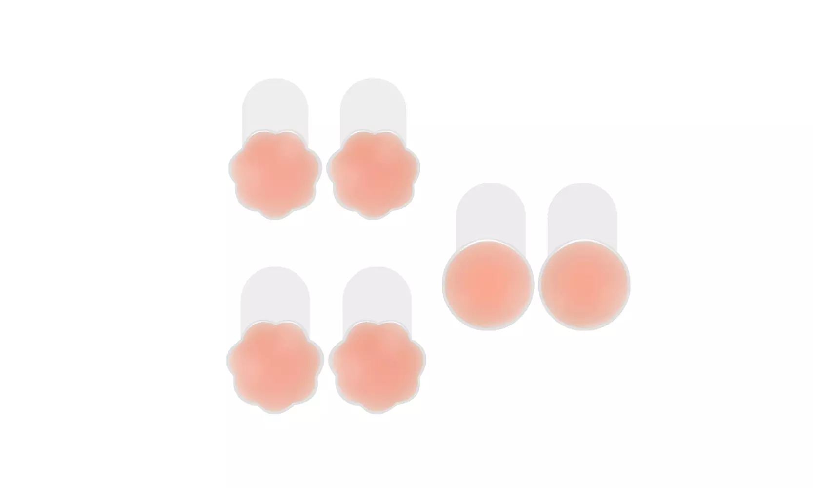 Women Adhesive Invisible Reusable Silicone Nipple Covers (3-6Pair)