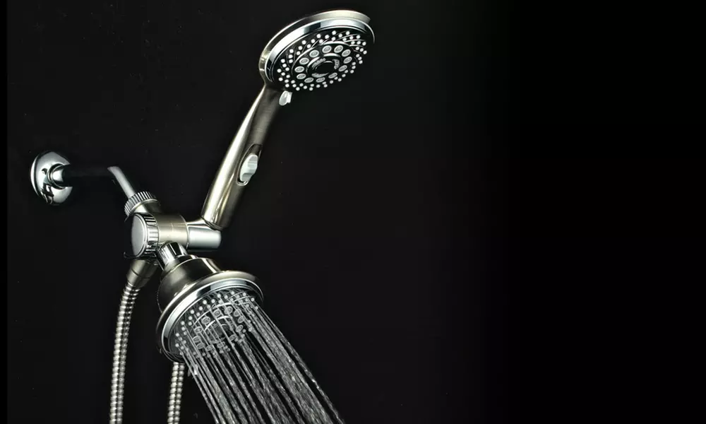 Hotel Spa 2 Tone 30-Setting 3-Way Shower with Pause Switch (Chrome/Brushed Nicke - Primary Image