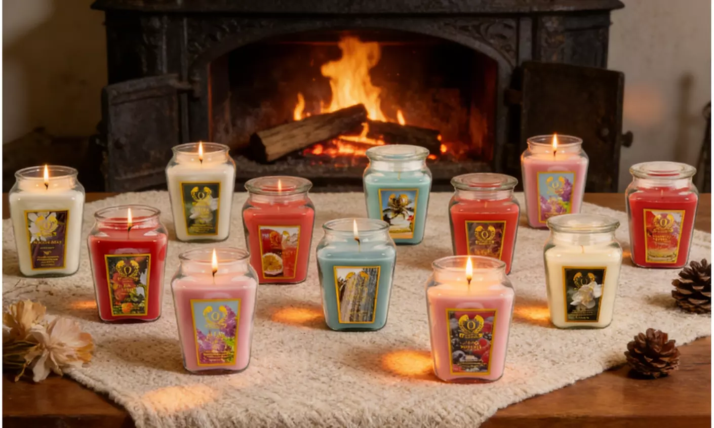 Toccata Six-Piece Toccata Aroma Scented Candles in 18oz Diamond Jars