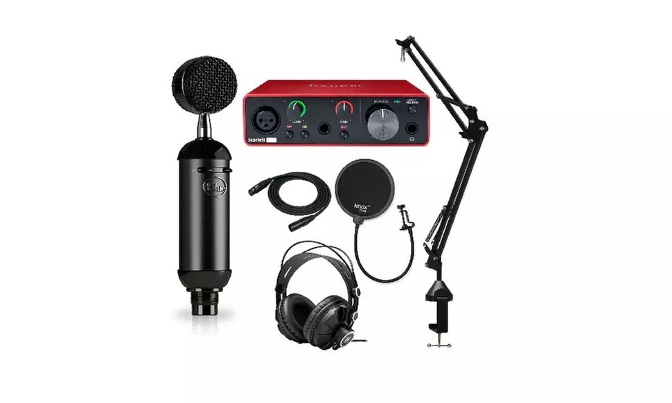 Blue Blackout Spark SL XLR Mic Bundle with Audio Interface, Studio Accessories - Primary Image