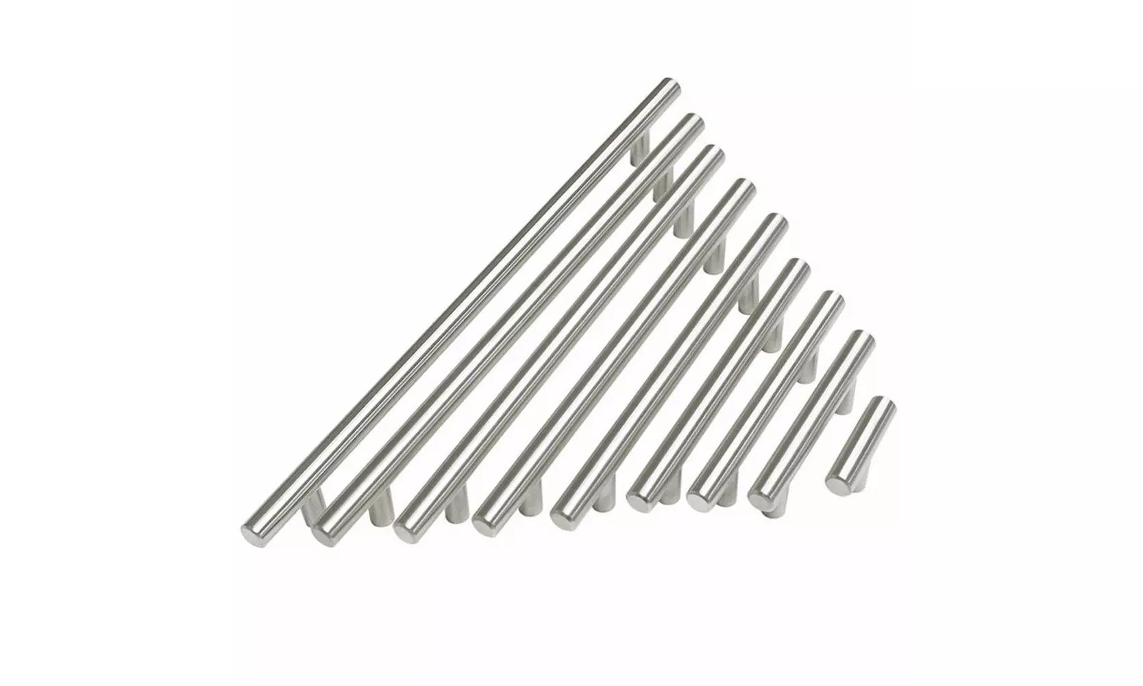 Stainless Steel T bar Modern Kitchen Cabinet Door Handles Drawer Knobs - Primary Image