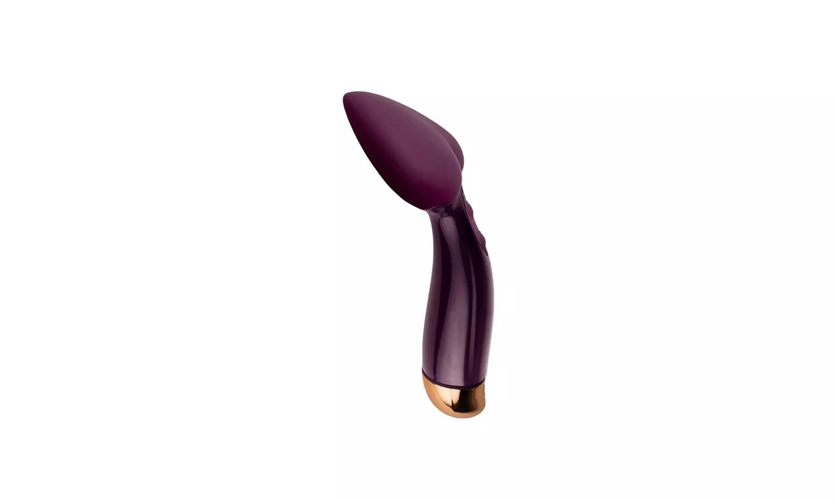 Rocks Off Luv 10-Function Purple Metallic Heart-Shaped Vibrator - Primary Image