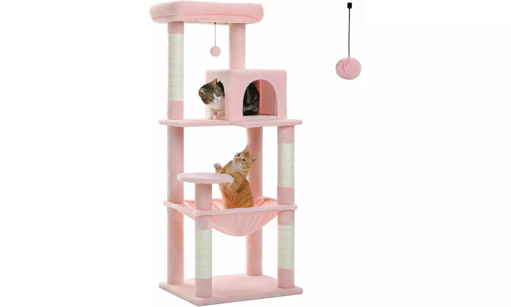Luxury Cat Tree Cat Tower with Sisal Scratching Post, Cozy Condo, Top Perch