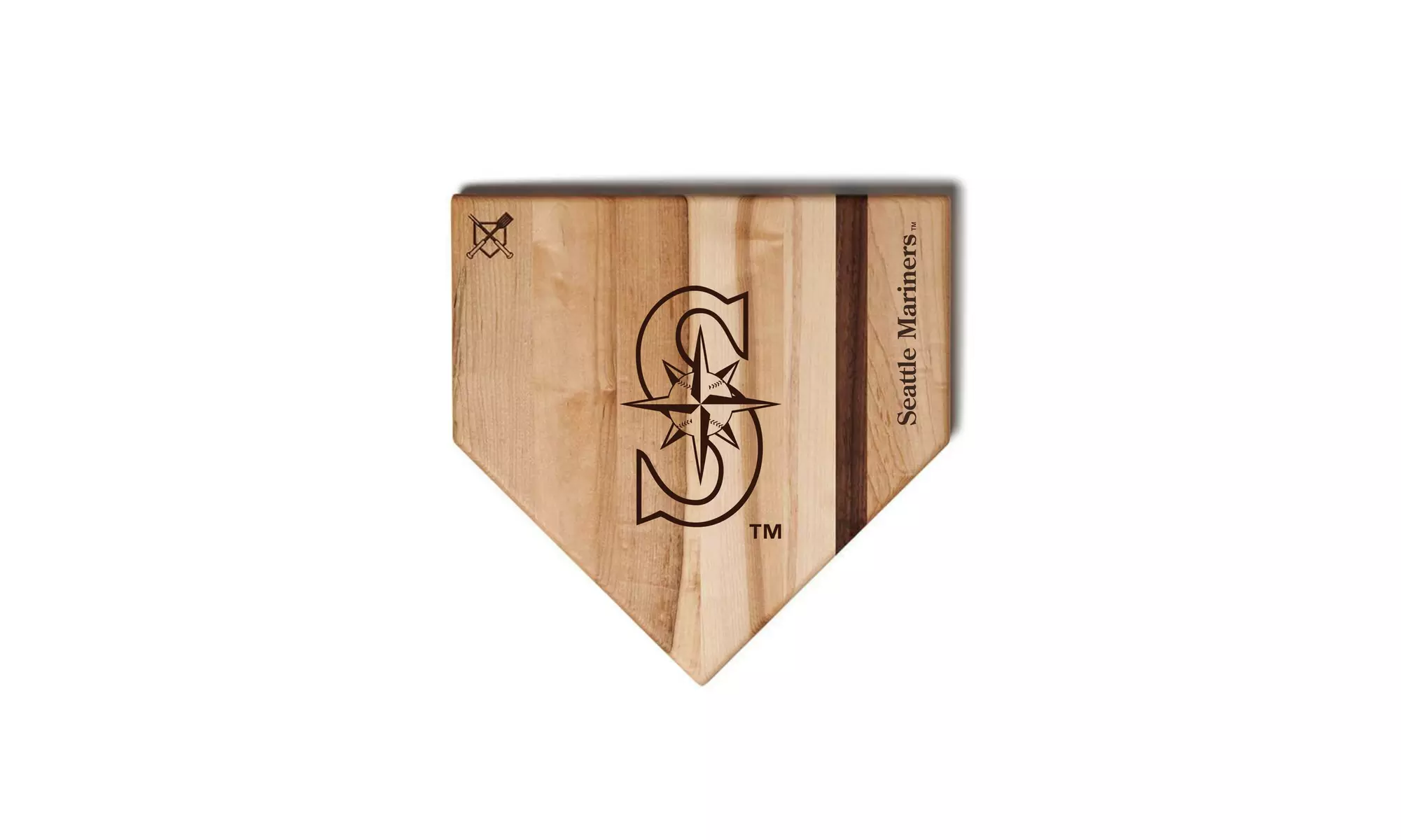 MLB 12-Inch or 17-inch Wooden Home Plate Cutting Board
