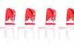 4-Pack Santa Red Hat Chair Covers Sets for Christmas Holiday Dinner Party Decor - Second Medium