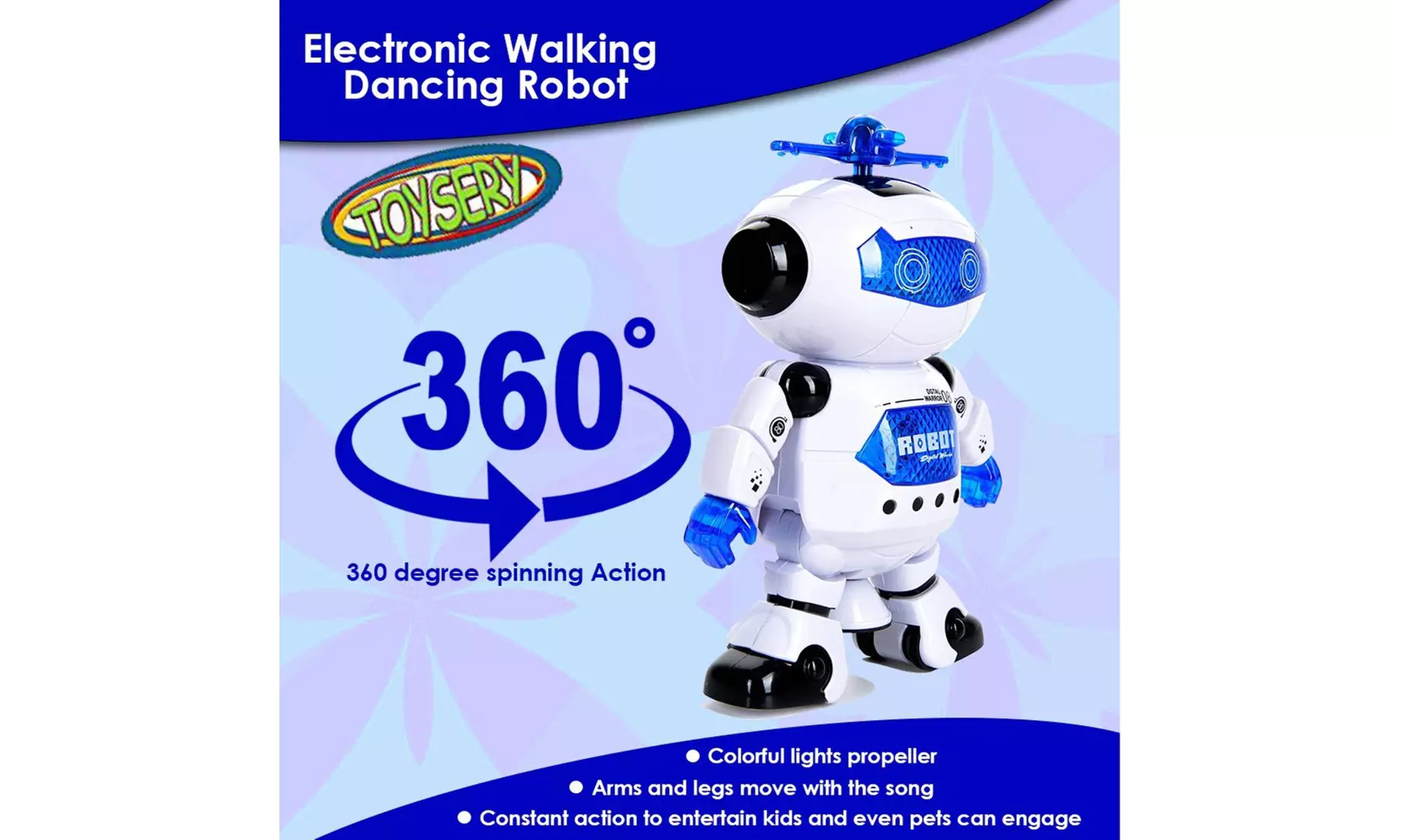 Electronic Walking Dancing Robot Toys for Kids - Little Robot with Music & LED - Second Medium