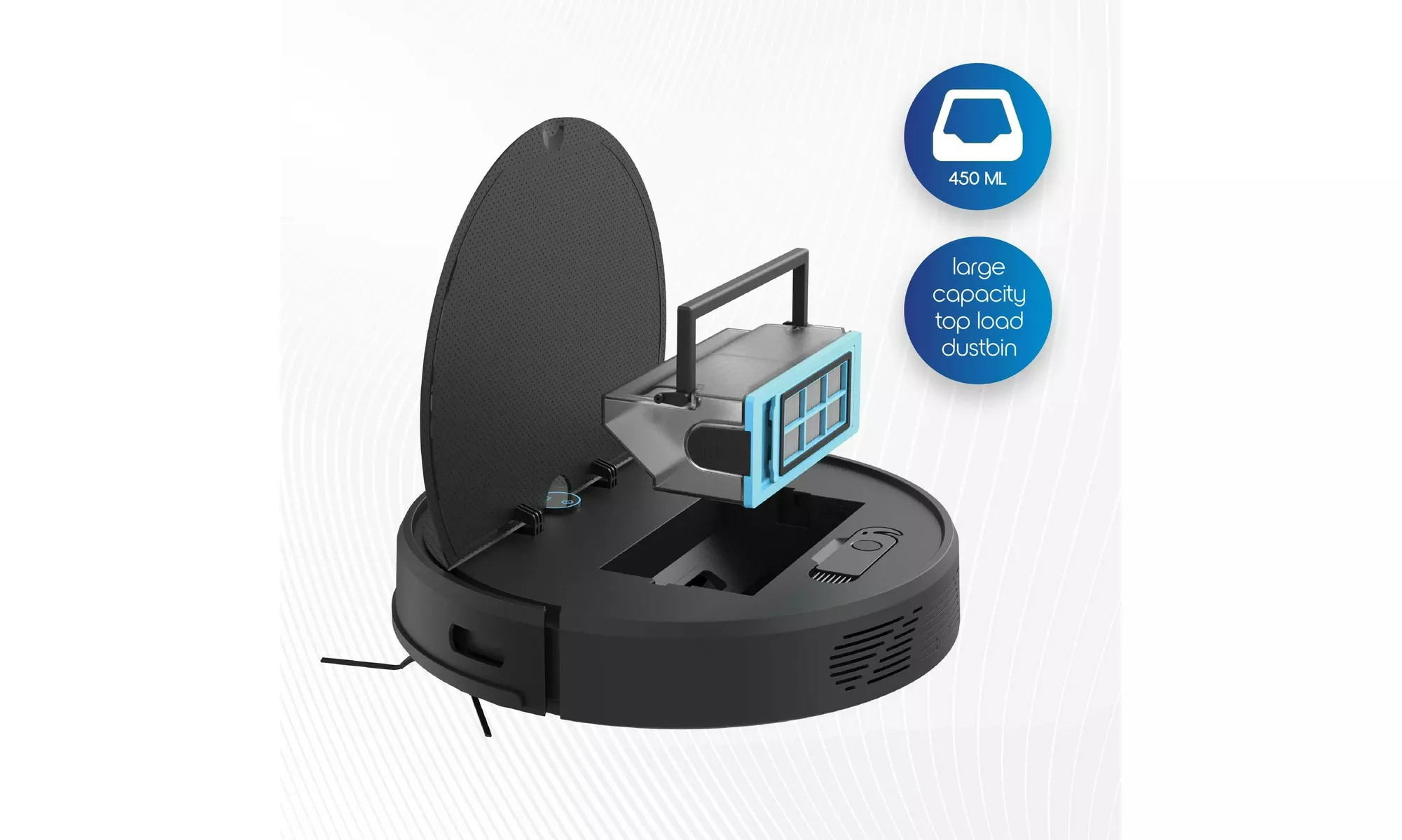 IonVac SmartClean V2, Smart Mapping Robot Vacuum with App/Remote Control, Black
