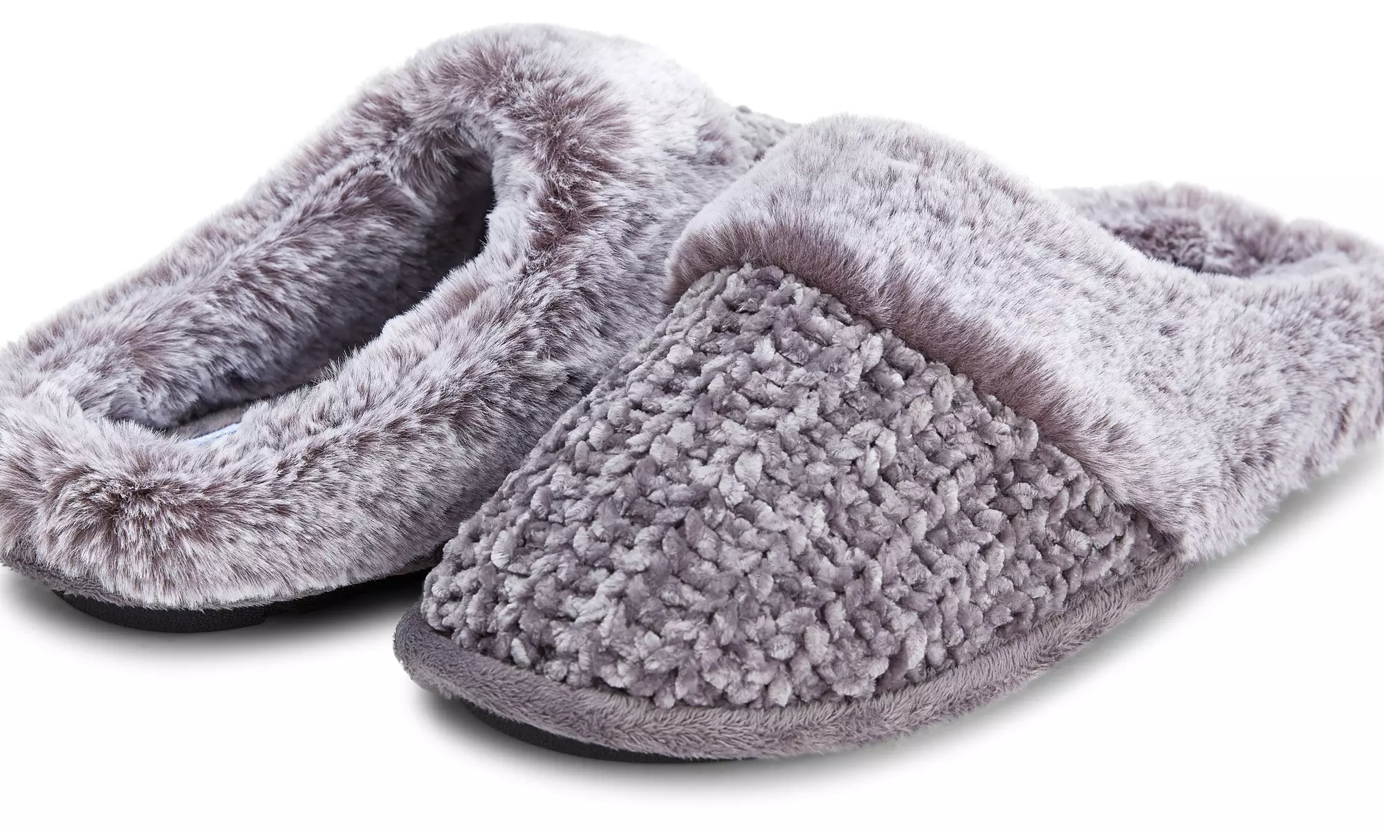 Floopi Women's Soft Cuff Chenille Knit Slippers with Memory Foam