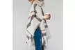 Women's Plaid Turtleneck Knitted Poncho - Second Medium