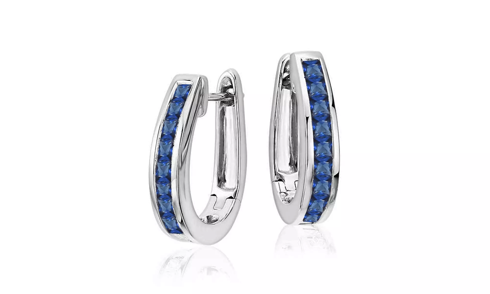 Crystal Princess Oval Hoops by Elements of Love