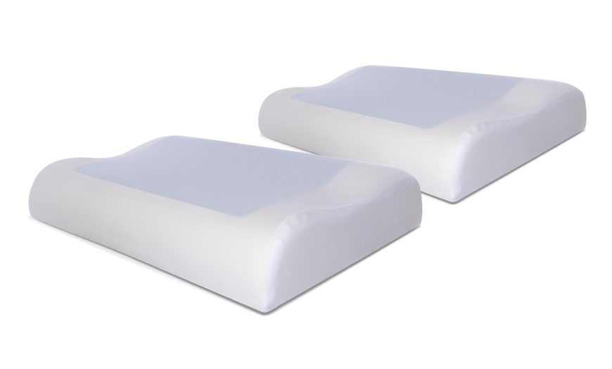 Eternal cool dreams ergonomic memory foam pillow store with cooling gel