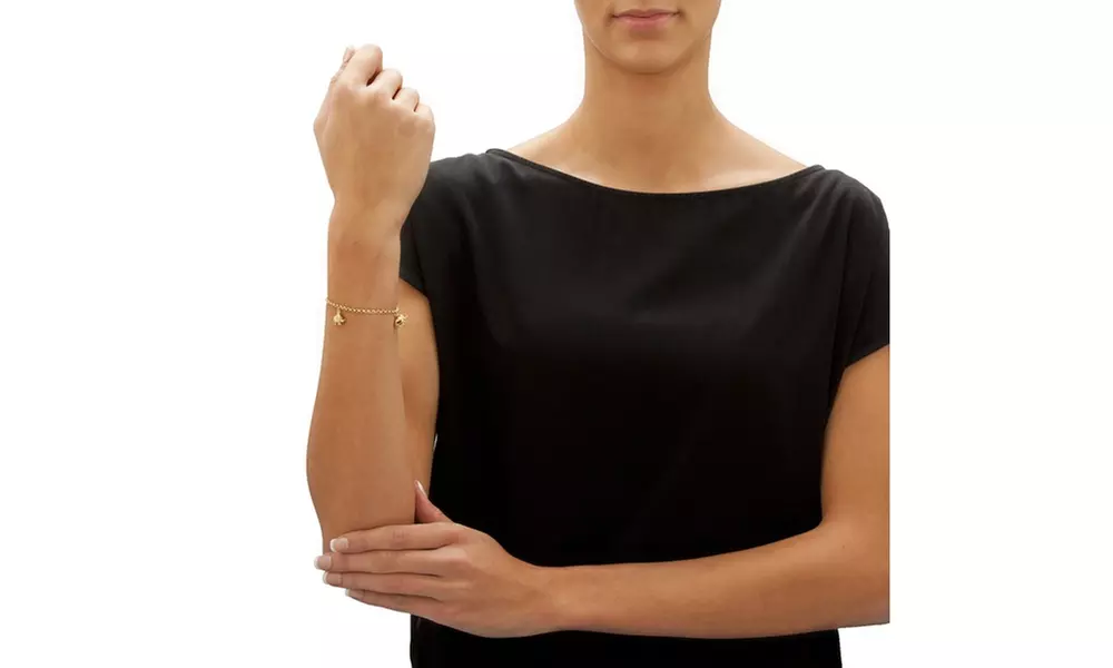 10k Gold Elephant Charm Bracelet - Second Medium