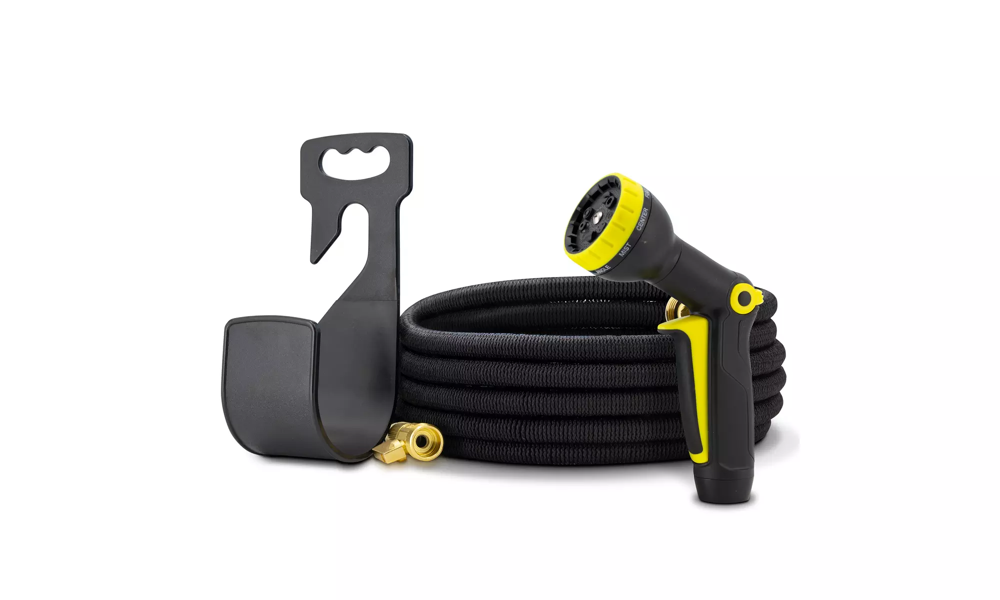 50' Expandable Garden Hose with Spray Nozzle, Hose Hanger and Storage Bag - Primary Image