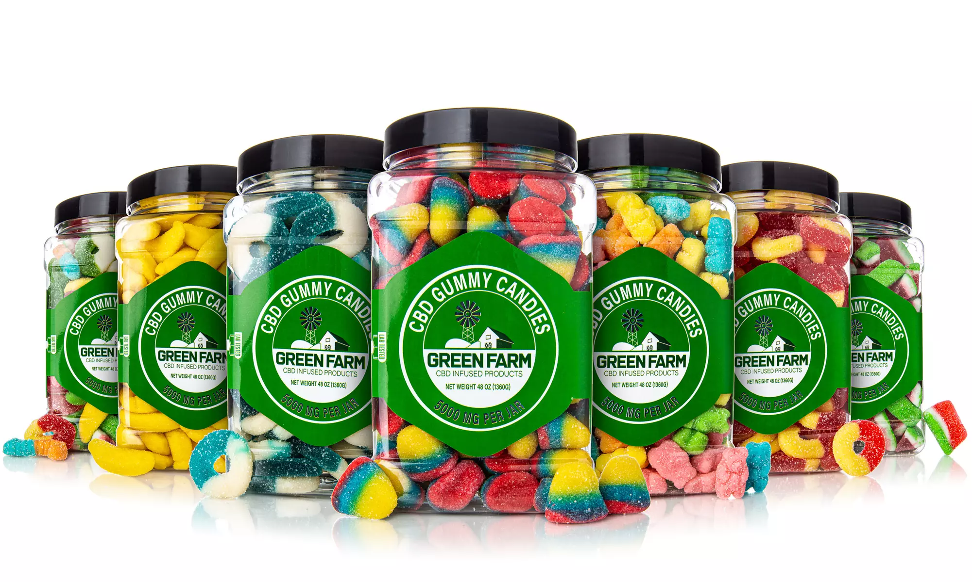 MEGA Extra-Strength CBD Infused Gummies 500MG-5000MG from Green Farm - Primary Image