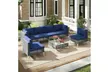 Costway Outdoor Furniture Set with Seat & Back Cushions Coffee Table - Second Medium