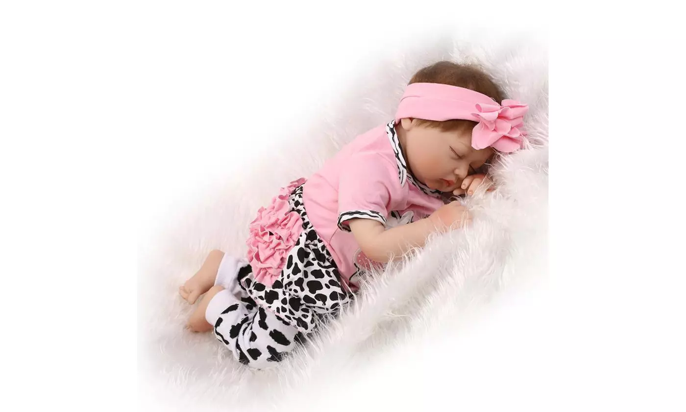 22" Real Looking Newborn Baby Vinyl Silicone Realistic Reborn Doll - Second Medium