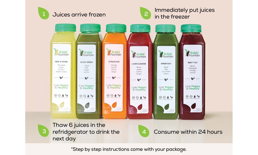 Image 4: Juice Cleanse Detox - Raw Fountain: All Natural 1, 3, 5, 7-Day Options