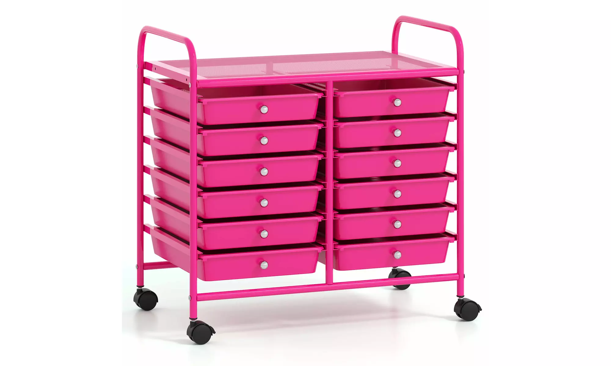 Costway 12 Drawers Rolling Cart Storage Scrapbook Paper Studio Organizer Bins