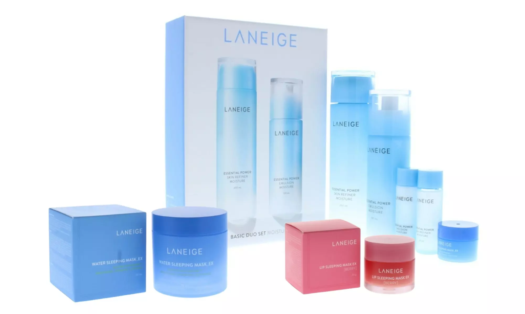 Laneige Berry Lip or Water Sleeping Mask or Duo 5 Piece Set
