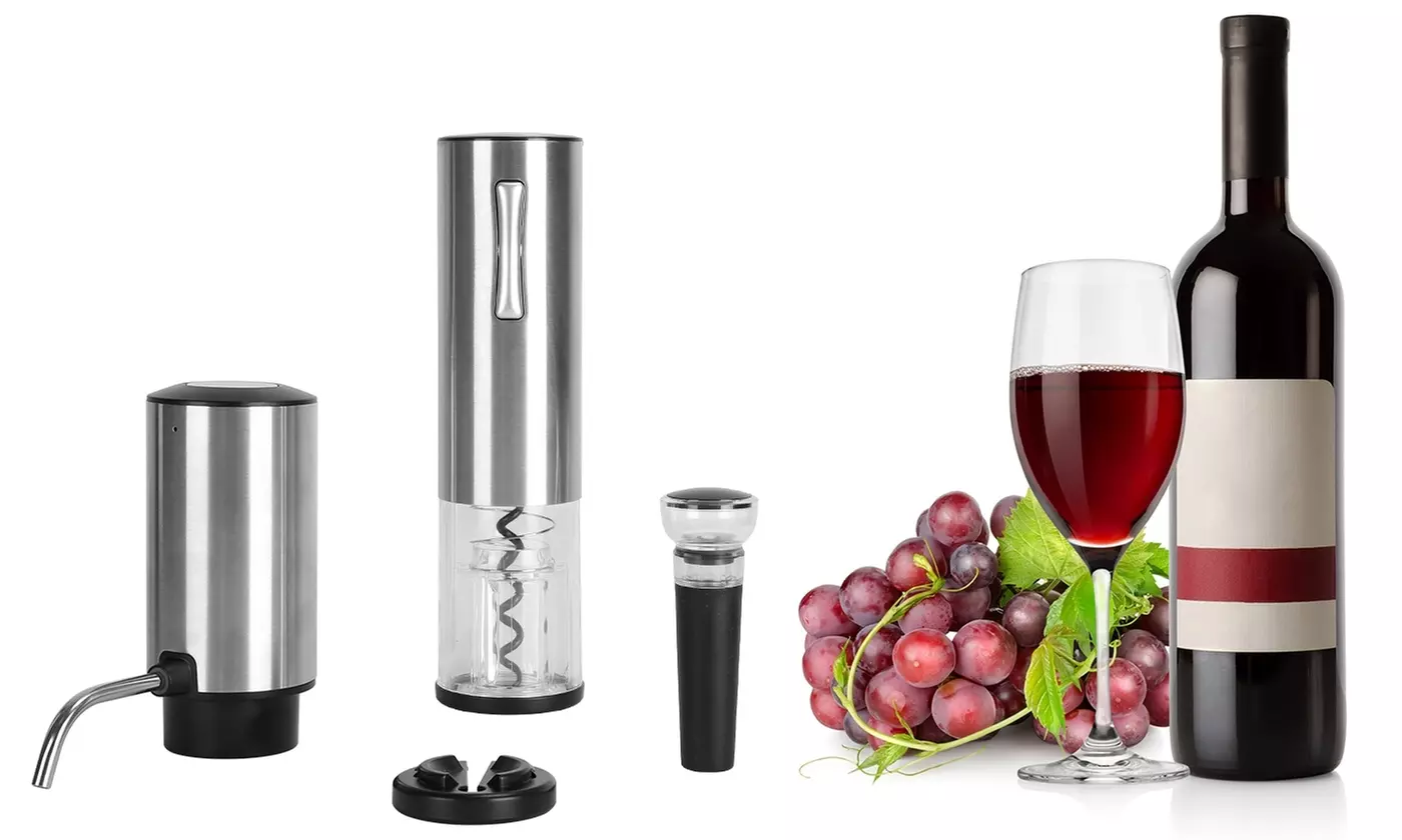 NewHome 4-In-1 Electric Wine Bottle Opener Set 