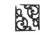 A Pair Antique Style Cast Iron Brackets Garden Braces Rustic Shelf Bracket Black - Second Medium