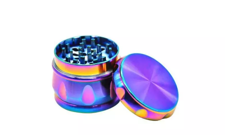 Rainbow Titanium Crusher 3-Chamber Herb Tobacco Flower Stainless Steel Grinder 