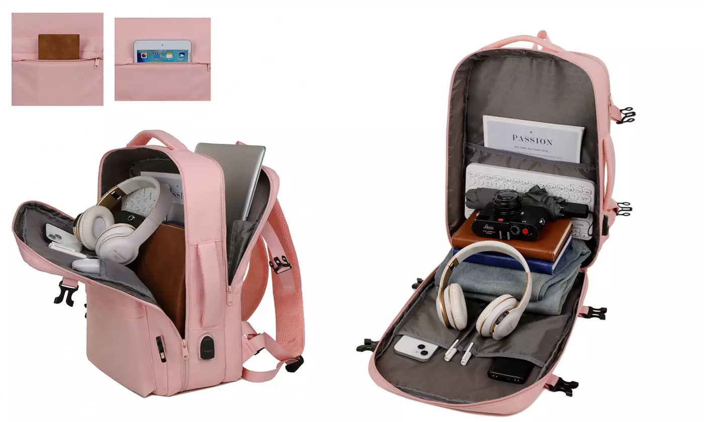 35L Carry On Backpack Flight Approved Waterproof Travel Weekender Gym Backpack