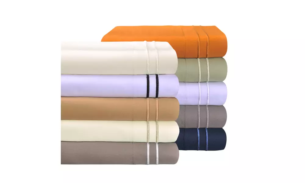 Superior Breathable 800 Thread Count Deep Pocket Egyptian Cotton Sheet Set - Primary Image
