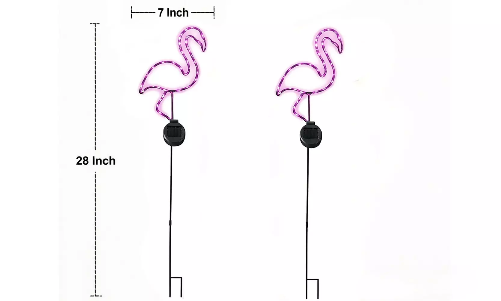 Outdoor Solar Powered LED Decorative Garden Stake Light (Set of 2) - 5 Options