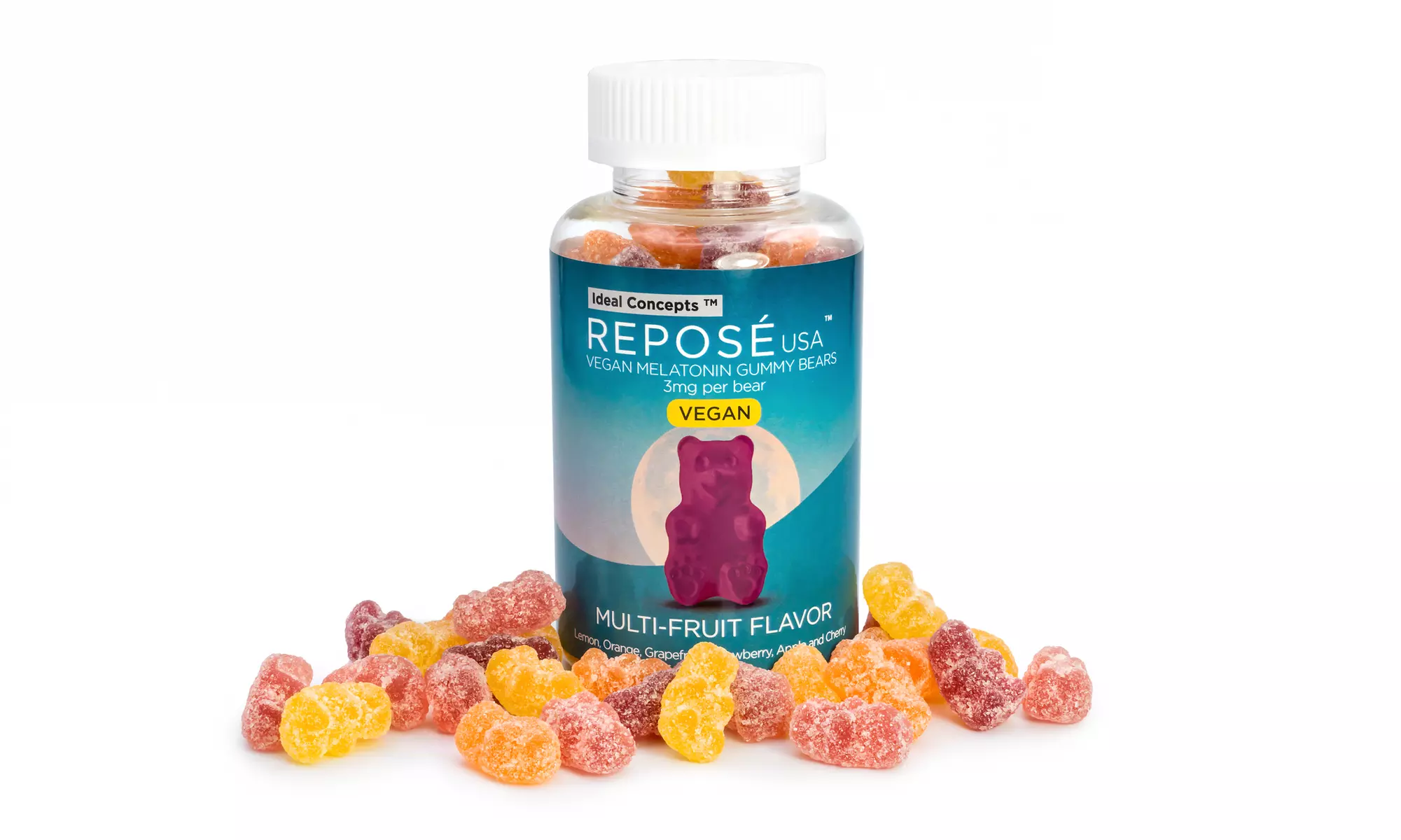 Reposé Goodnight Melatonin Gummies 3mg Per Serving, 30 Day Bottle (60 Gummies) - Second Medium