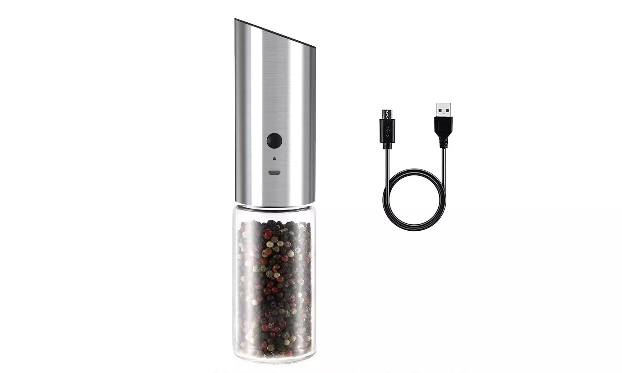 Electric Salt and Pepper Grinder USB Rechargeable Automatic & Adjustable Mill - Second Medium