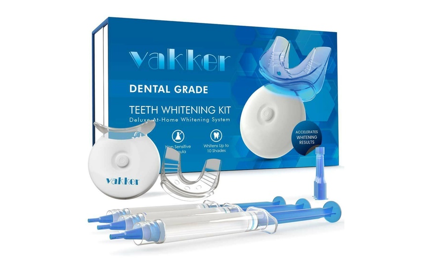 Vakker Teeth Whitening Kit Led Light 3pc 3ml Gel Tray Light L Pro 