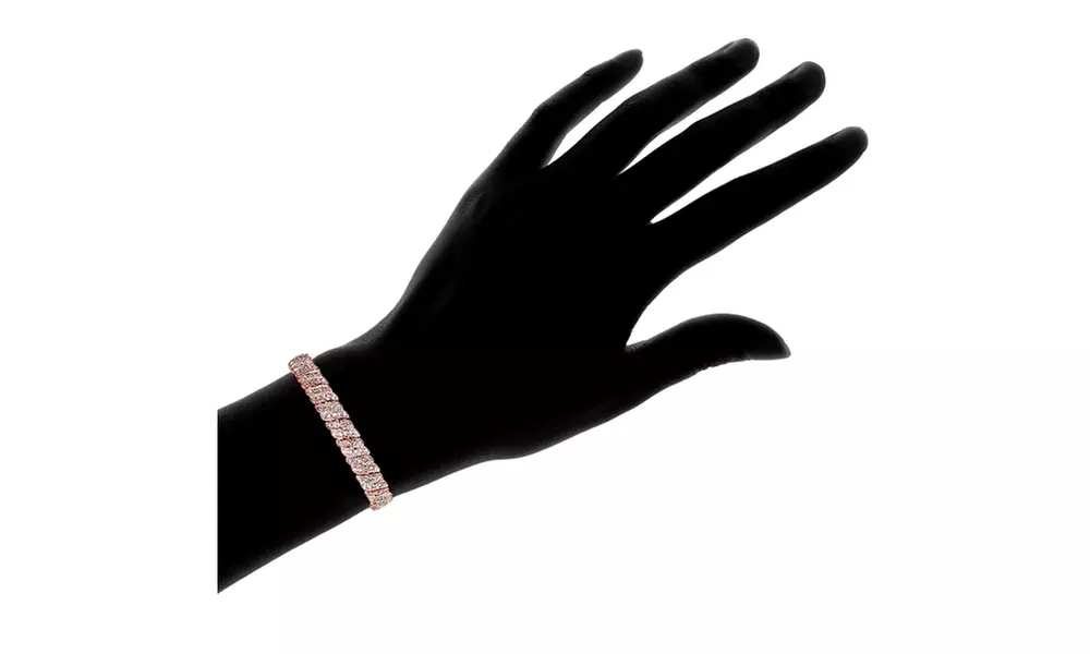 1.00 Carat Natural Diamond Tennis Bracelet in Rose Gold Tone - Second Medium