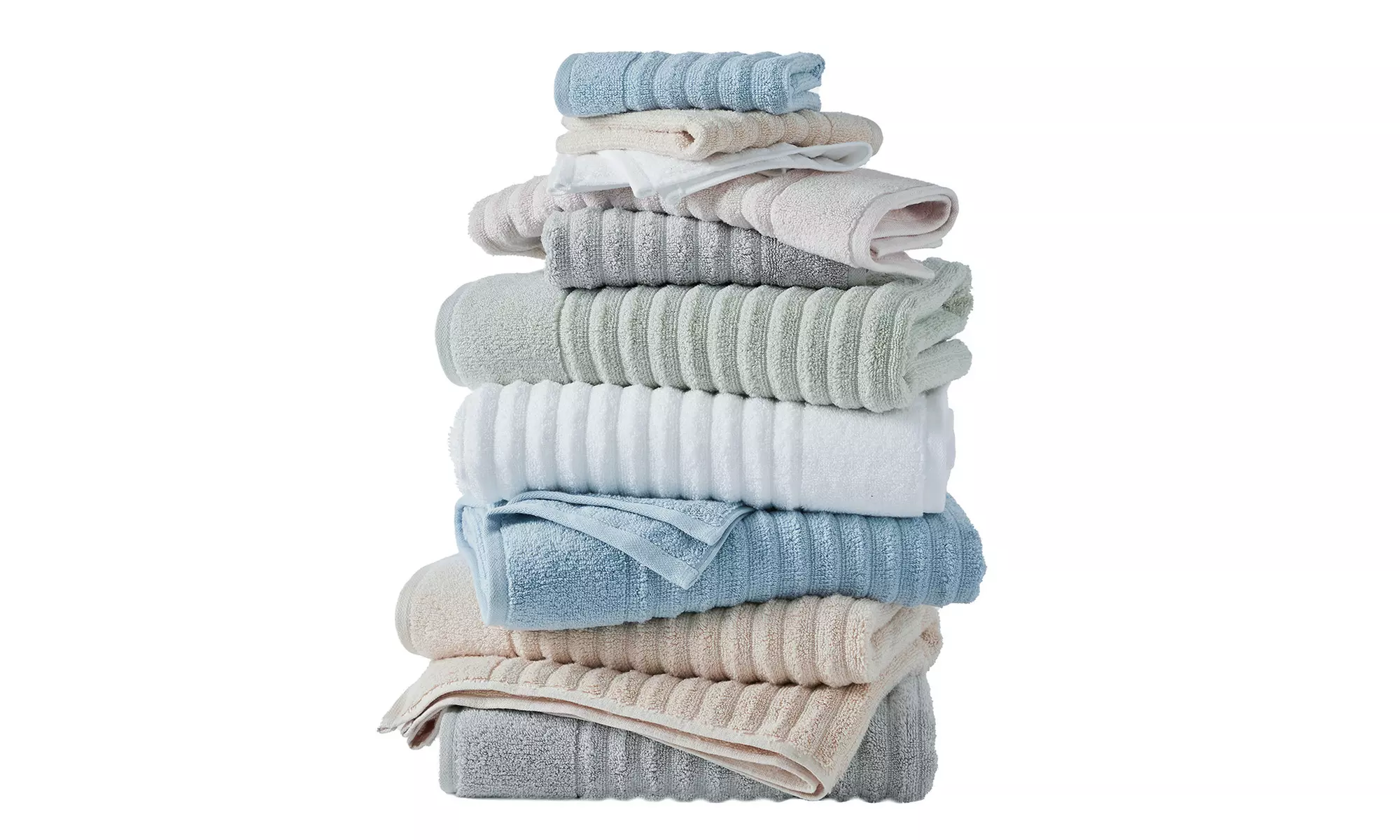 Premium Cotton Ribbed Towel Set
