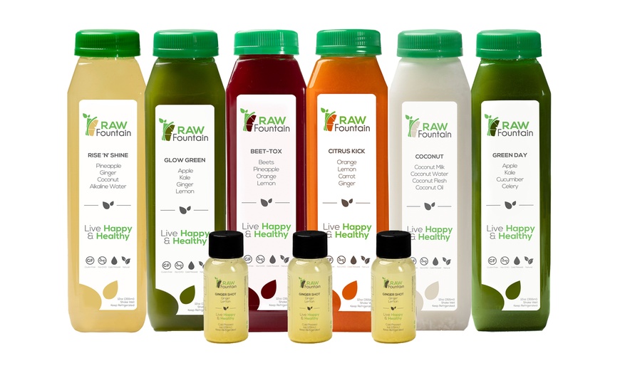 Image 13: Juice Cleanse Detox - Raw Fountain - All Natural Cold Pressed  - 1 3 5 7 Day