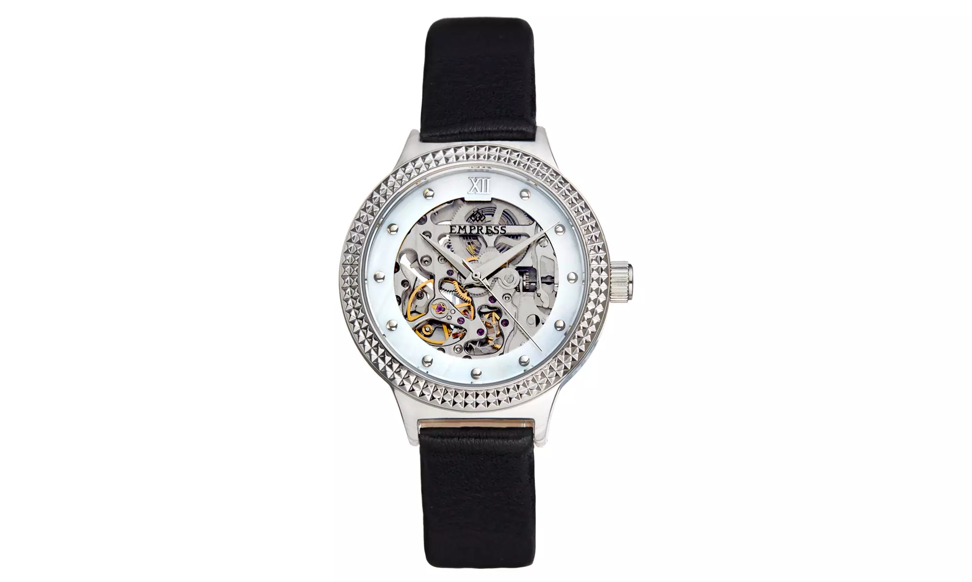 Empress Alice Automatic MOP Skeleton Dial Leather-Band Watch - Mint - Primary Image