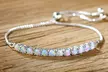 Best killer deal Fire Opal Adjustable Bracelet in Rhodium Plating - Second Medium