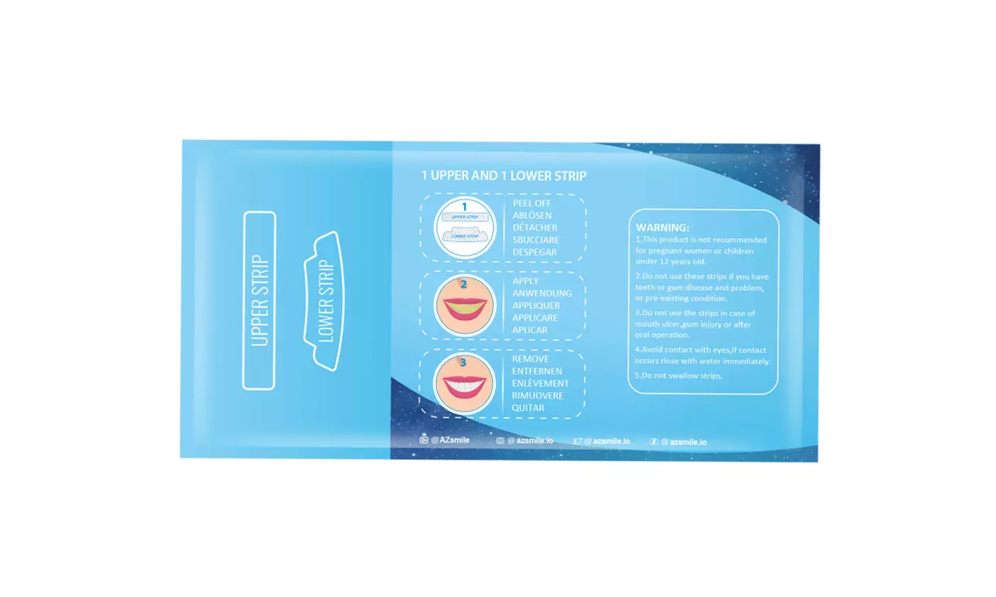 AZ Smile Teeth Whitening Strips PAP White Strips 28PC - Second Medium
